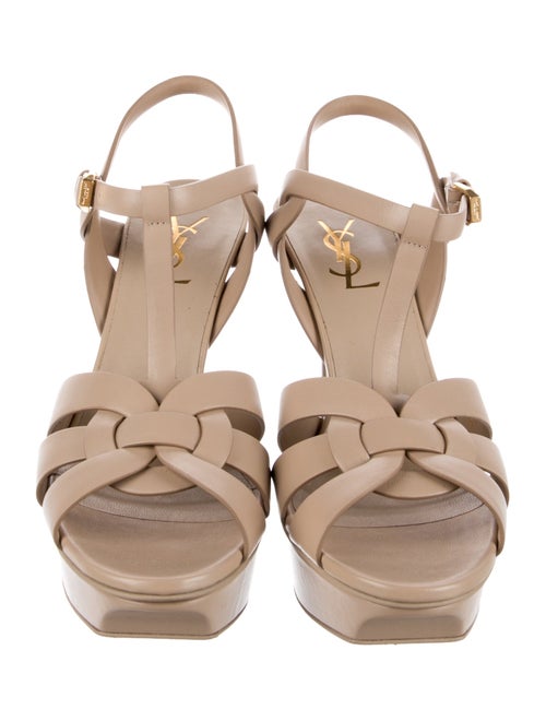 Saint Laurent Leather T-Strap Sandals