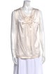 Yves Saint Laurent Silk Cowl Neck Blouse
