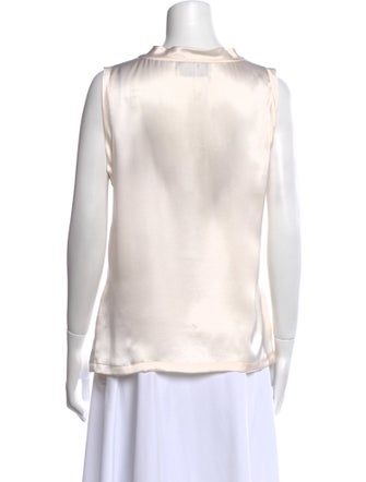 Yves Saint Laurent Silk Cowl Neck Blouse
