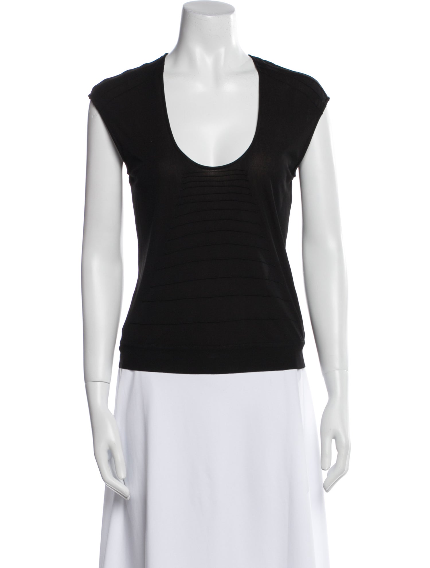 Yves Saint Laurent Wool Scoop Neck Top