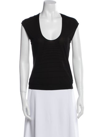 Yves Saint Laurent Wool Scoop Neck Top