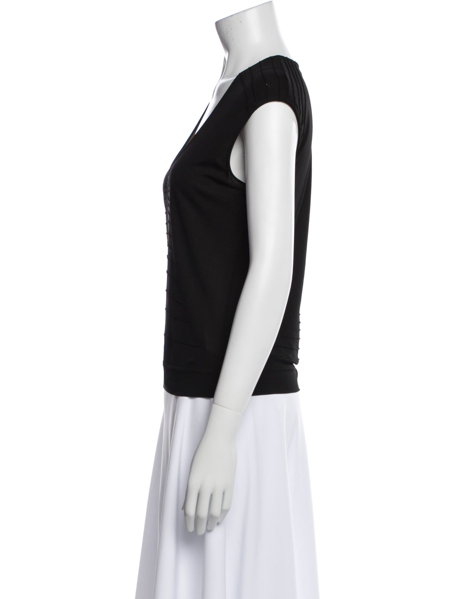 Yves Saint Laurent Wool Scoop Neck Top