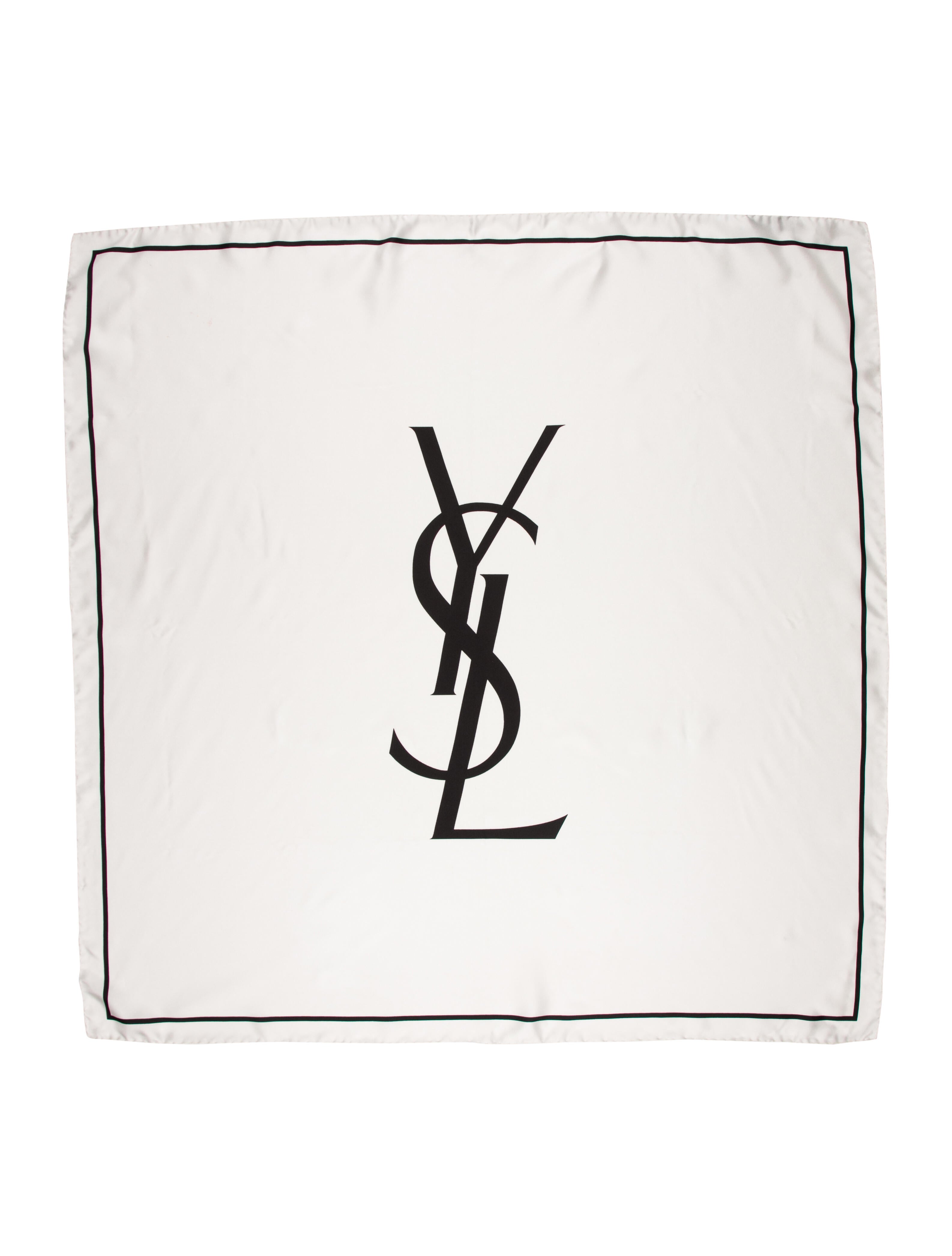 Yves Saint Laurent Silk Graphic Print Scarf