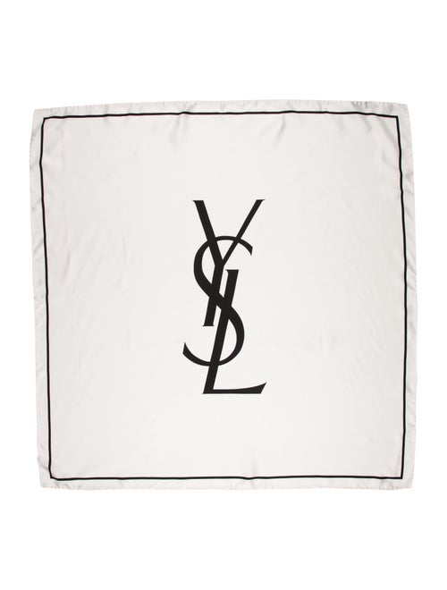 Yves Saint Laurent Silk Graphic Print Scarf