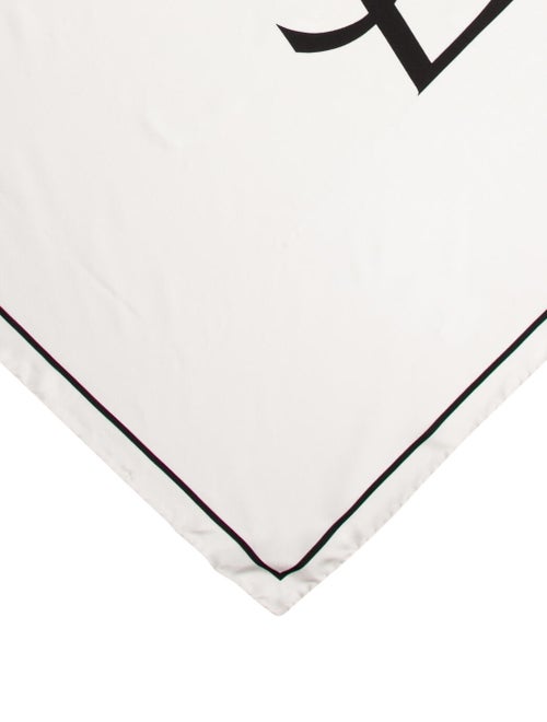 Yves Saint Laurent Silk Graphic Print Scarf