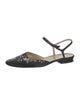 Yves Saint Laurent Satin Embroidered Accent Slingback Flats