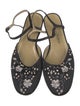 Yves Saint Laurent Satin Embroidered Accent Slingback Flats