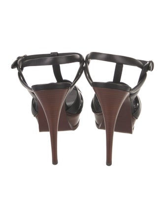Yves Saint Laurent Leather T-Strap Sandals