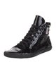 Yves Saint Laurent Patent Leather Embroidered Accent Sneakers