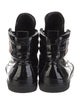 Yves Saint Laurent Patent Leather Embroidered Accent Sneakers