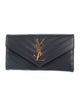 Yves Saint Laurent Monogram Chevron Envelope Leather Wallet