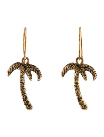 Yves Saint Laurent Palm Tree Drop Earrings
