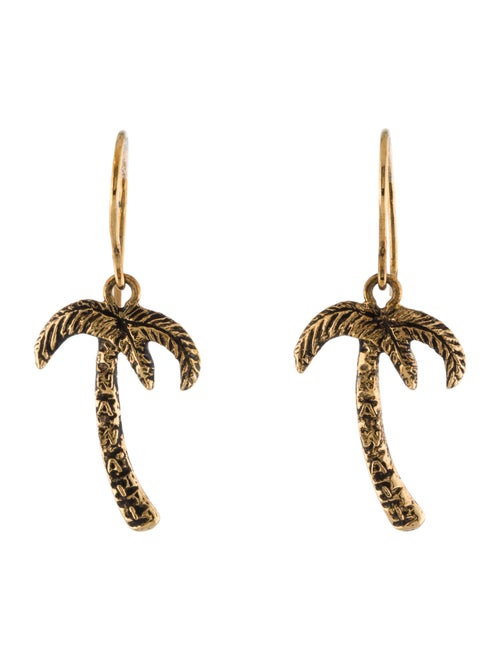 Yves Saint Laurent Palm Tree Drop Earrings