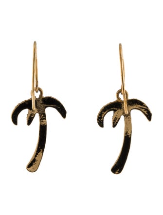 Yves Saint Laurent Palm Tree Drop Earrings