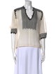 Yves Saint Laurent Printed V-Neck Blouse