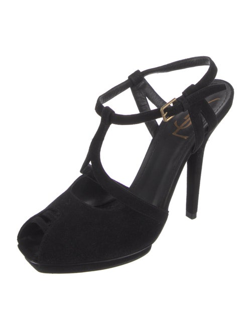 Yves Saint Laurent Suede T-Strap Pumps
