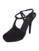 Yves Saint Laurent Suede T-Strap Pumps
