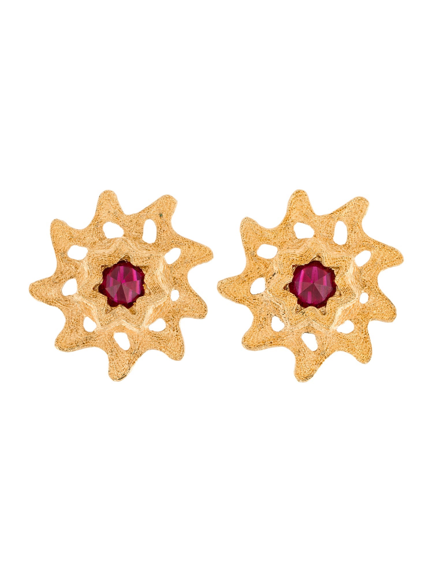 Yves Saint Laurent Vintage Crystal Star Clip-On Earrings
