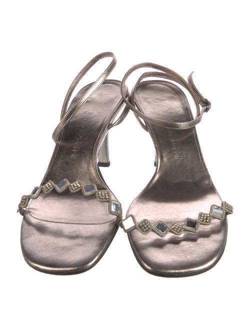 Yves Saint Laurent Leather Chain-Link Accents Sandals