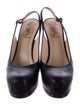Yves Saint Laurent Tribtoo Leather Slingback Pumps