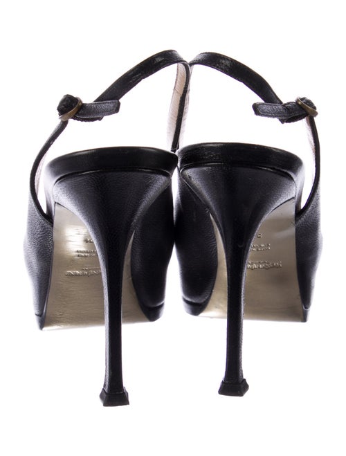 Yves Saint Laurent Tribtoo Leather Slingback Pumps