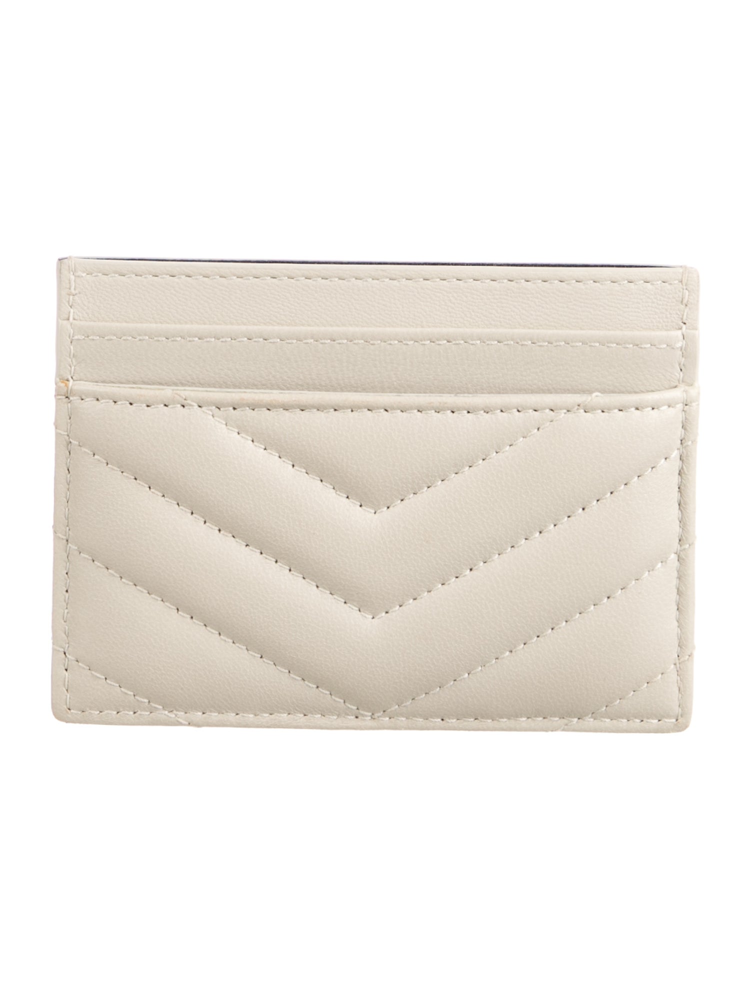Yves Saint Laurent Matelassé Monogram Card Holder Leather Card Holder