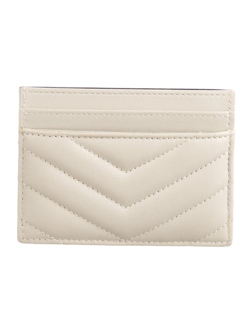 Yves Saint Laurent Matelassé Monogram Card Holder Leather Card Holder