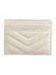 Yves Saint Laurent Matelassé Monogram Card Holder Leather Card Holder