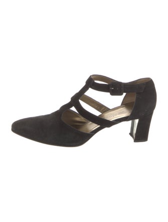 Yves Saint Laurent Suede T-Strap Pumps