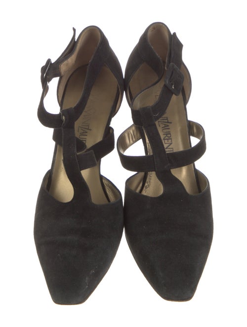 Yves Saint Laurent Suede T-Strap Pumps