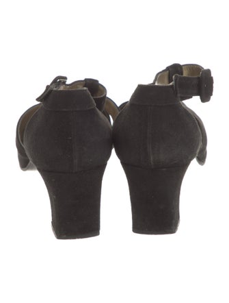 Yves Saint Laurent Suede T-Strap Pumps