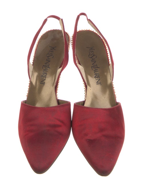 Yves Saint Laurent Crystal Embellishments Slingback Pumps