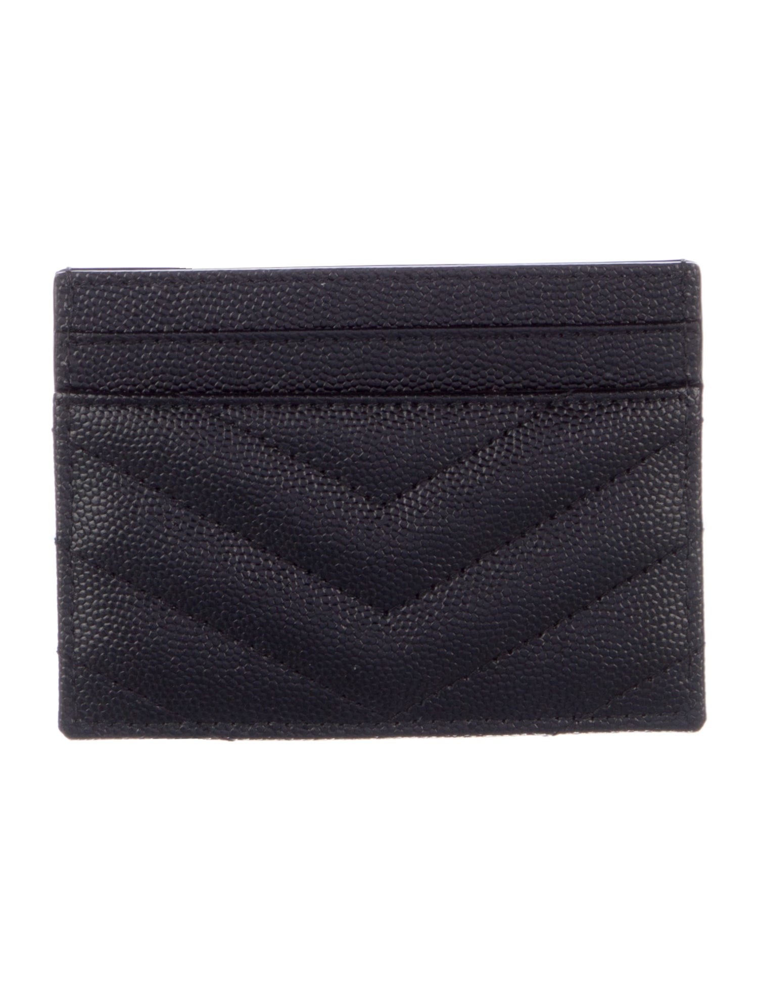 Yves Saint Laurent Monogram Card Case Leather Card Holder