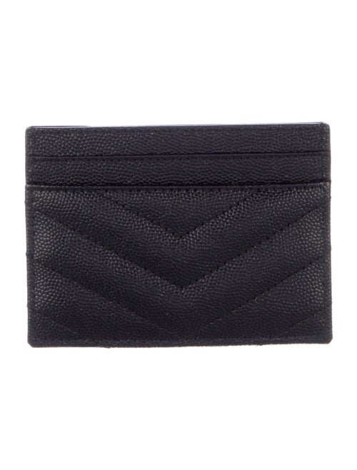 Yves Saint Laurent Monogram Card Case Leather Card Holder