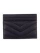 Yves Saint Laurent Monogram Card Case Leather Card Holder