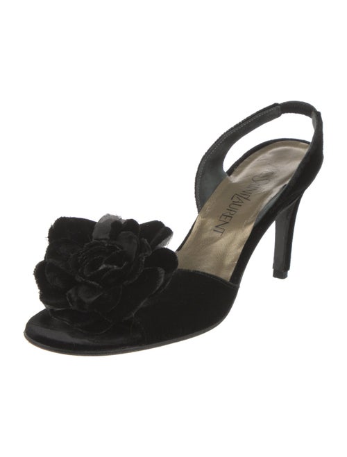 Yves Saint Laurent Velvet Slingback Sandals