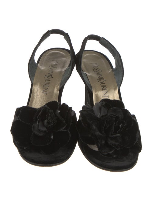 Yves Saint Laurent Velvet Slingback Sandals