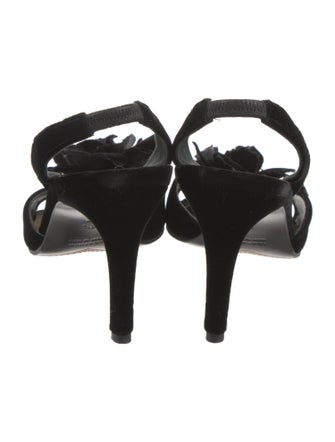 Yves Saint Laurent Velvet Slingback Sandals