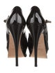 Yves Saint Laurent Patent Leather Cutout Accent Pumps