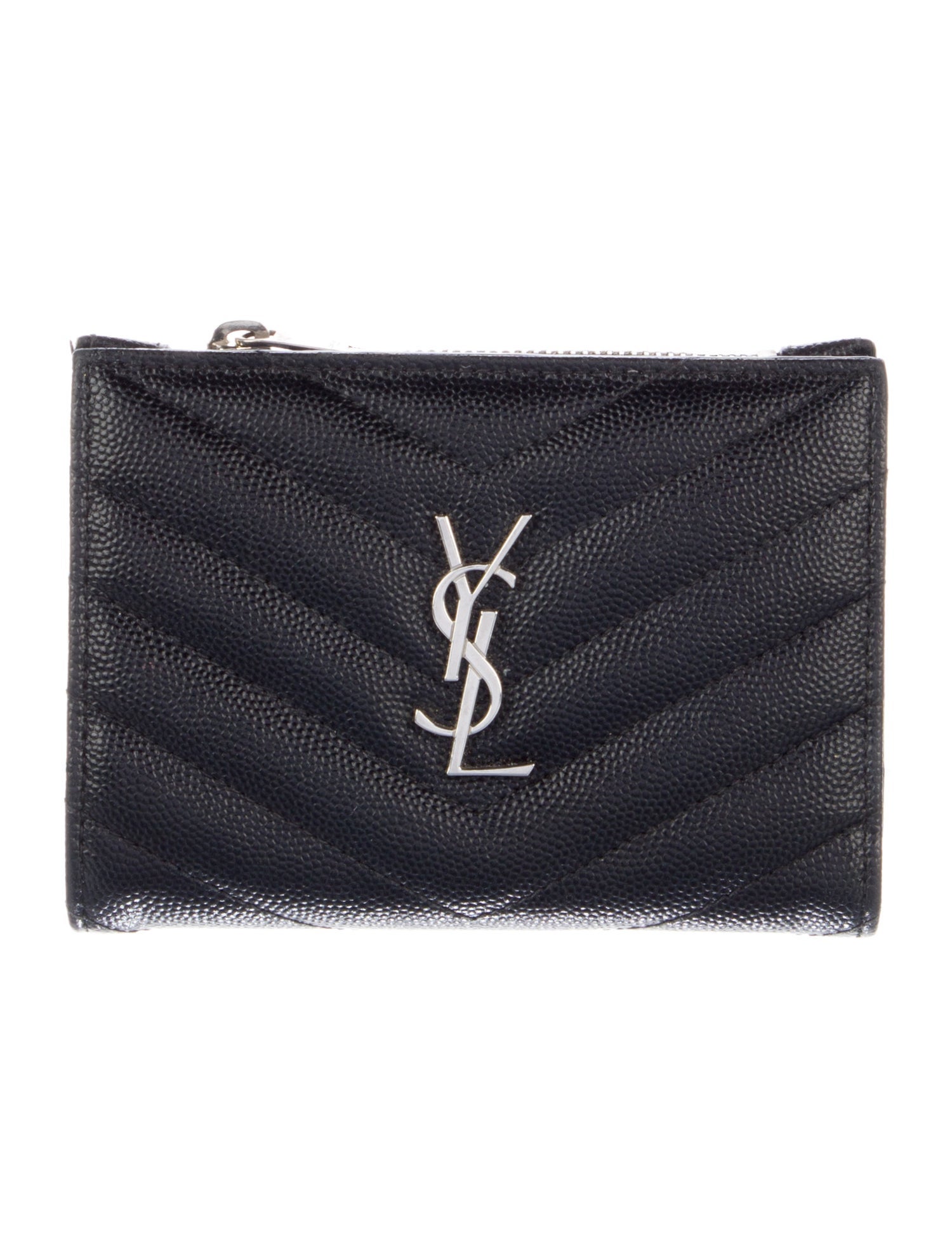 Saint Laurent Chevron Leather Wallet