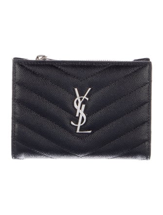 Saint Laurent Chevron Leather Wallet