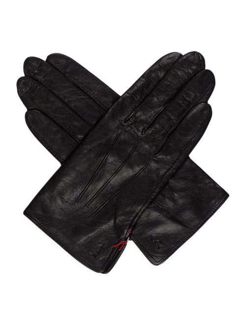 Yves Saint Laurent Solid Leather Gloves