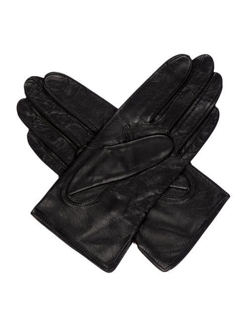 Yves Saint Laurent Solid Leather Gloves