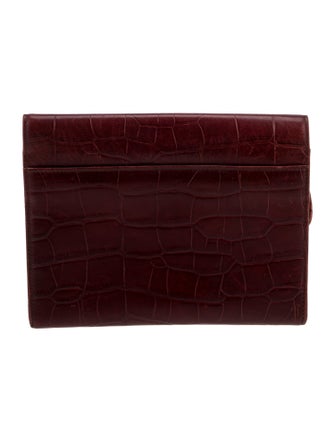 Yves Saint Laurent Embossed Leather Portfolio