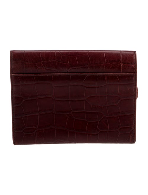 Yves Saint Laurent Embossed Leather Portfolio