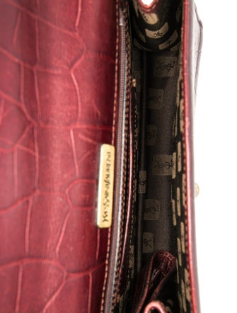 Yves Saint Laurent Embossed Leather Portfolio