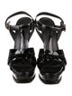 Yves Saint Laurent Patent Leather T-Strap Sandals