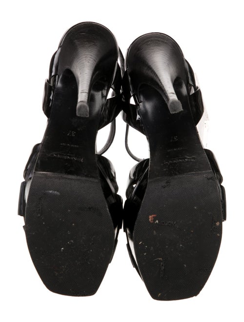 Yves Saint Laurent Patent Leather T-Strap Sandals