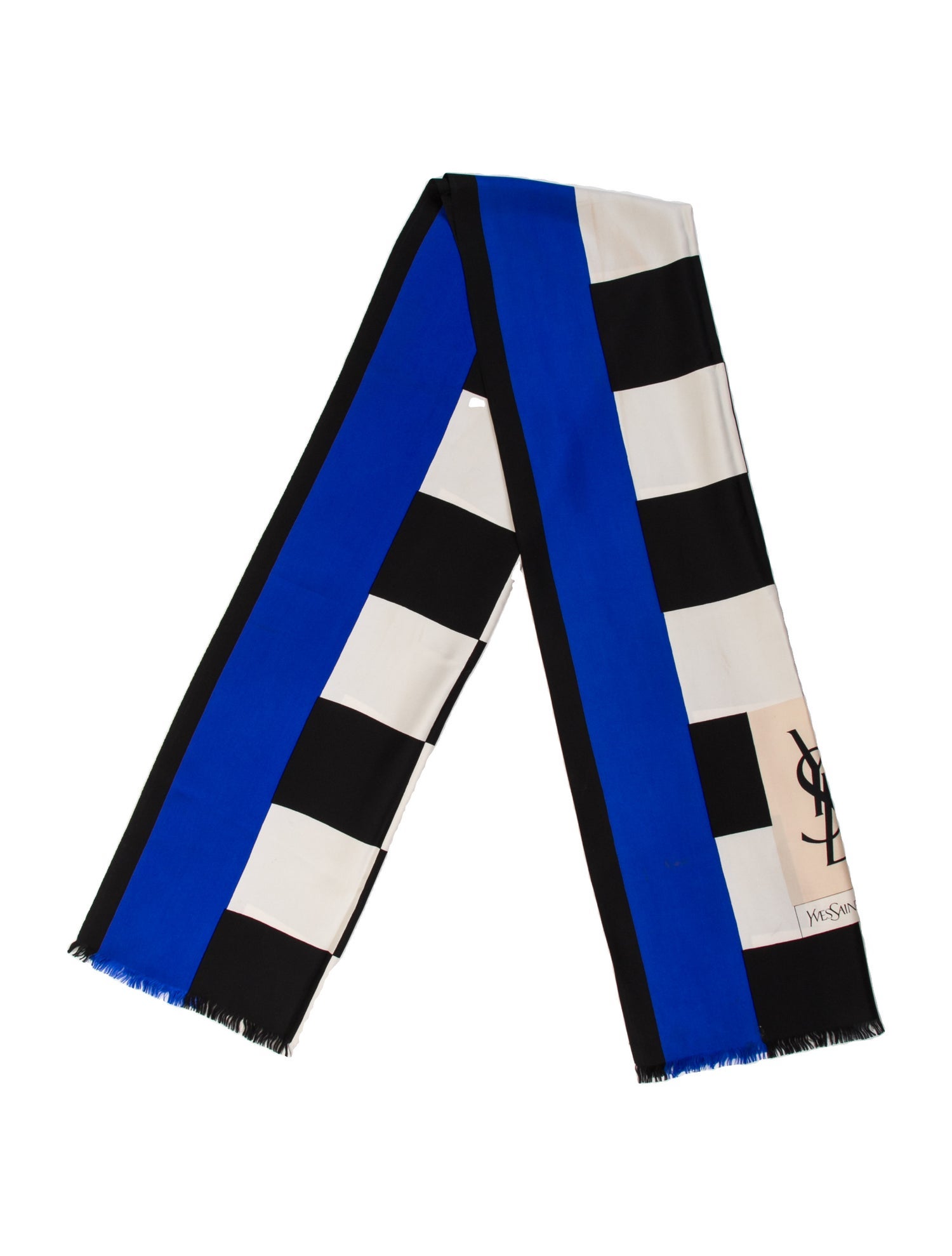 Yves Saint Laurent Wool Striped Scarf