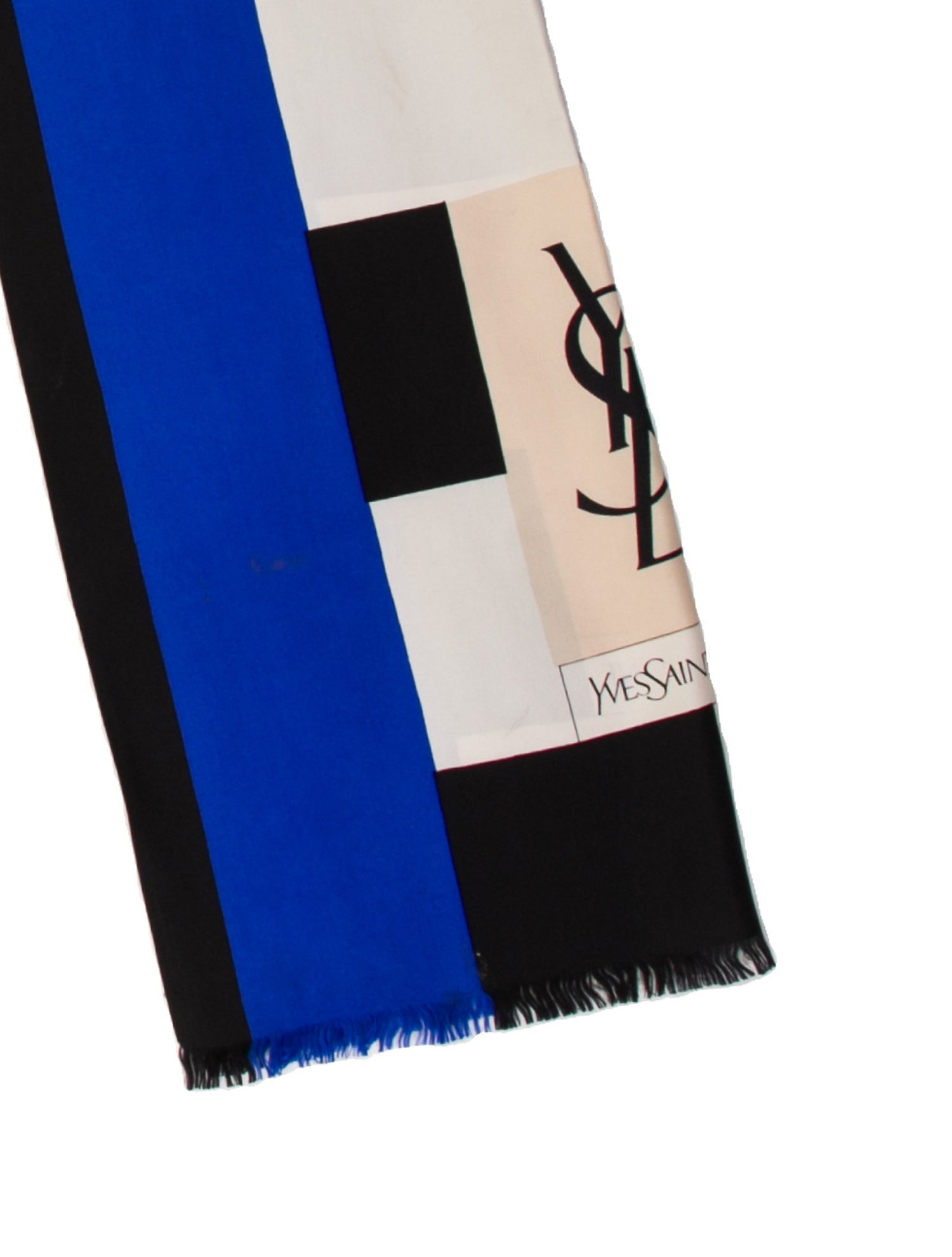 Yves Saint Laurent Wool Striped Scarf